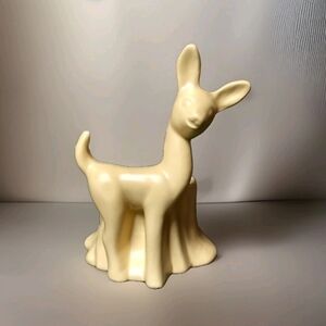 Vintage Haeger Art Pottery Deer/Fawn Planter USA Yellow